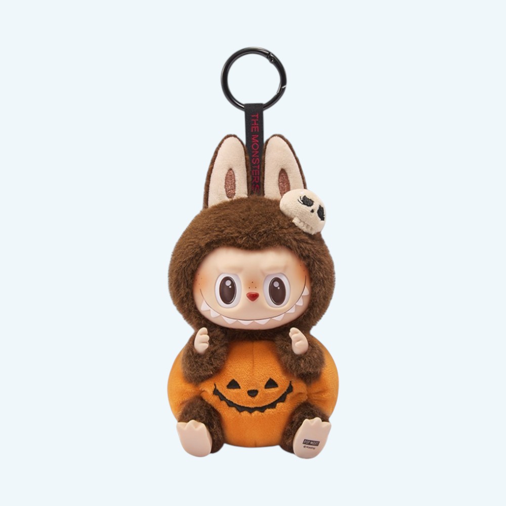 Labubu pumpkin keychain